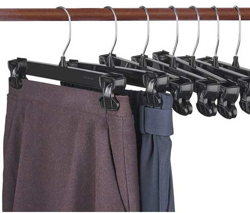 Ganchos con pinzas en losa extremos para pantalones